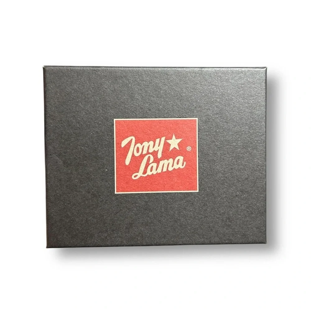 New‎ Tony Lama Blue Gray Aztec Bifold Wallet Canvas Leather Western RFID Cowboy